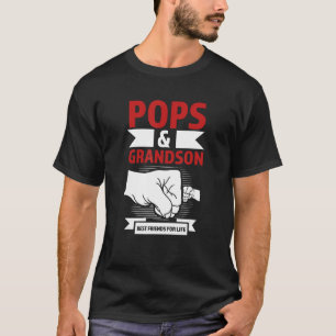 Camiseta mejores amigos de pops y nietos para la vida abuel