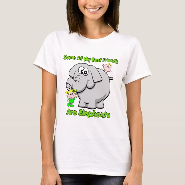 Camiseta Mejores amigos del elefante (Anverso)