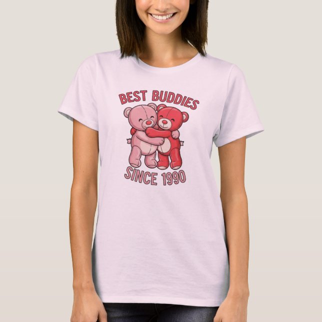 Camiseta Mejores Amigos Desde 1990 Oso (Anverso)
