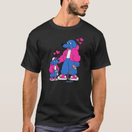 Camiseta Mejores amigos: dúo de perro azul padre e hijo (ro