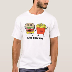 Camiseta Mejores Amigos - Hamburguesa y Papas Fritas - Dive