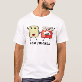 Camiseta Mejores Amigos - Mermelada y Pan - Ilustración Div