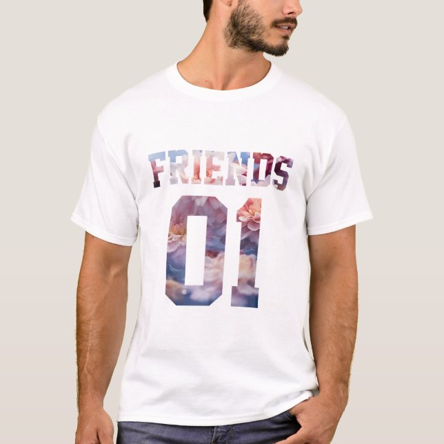 Camiseta Mejores amigos para 3 - amigos (Anverso)