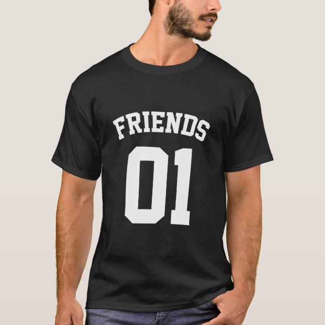 Camiseta Mejores Amigos Para 3 - Amigos 01 (Anverso)