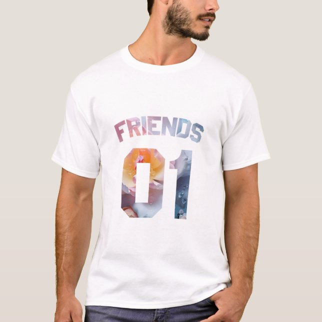 Camiseta Mejores amigos para 3 - amigos 01 (Anverso)