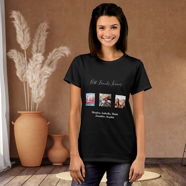 Camiseta Mejores amigos para siempre BFF nombres de fotos p (Subido por el creador)