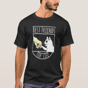Camiseta Mejores Amigos Para Toda La Vida Gato Blanco Masco