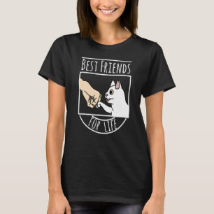 Camiseta Mejores Amigos Para Toda La Vida Gato Blanco Masco