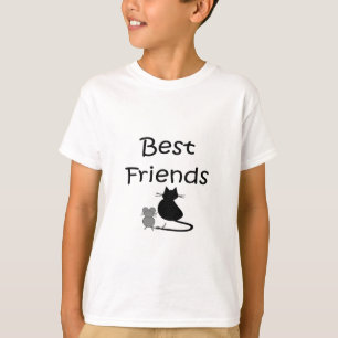 Camiseta Mejores amigos-- Ratón y gato