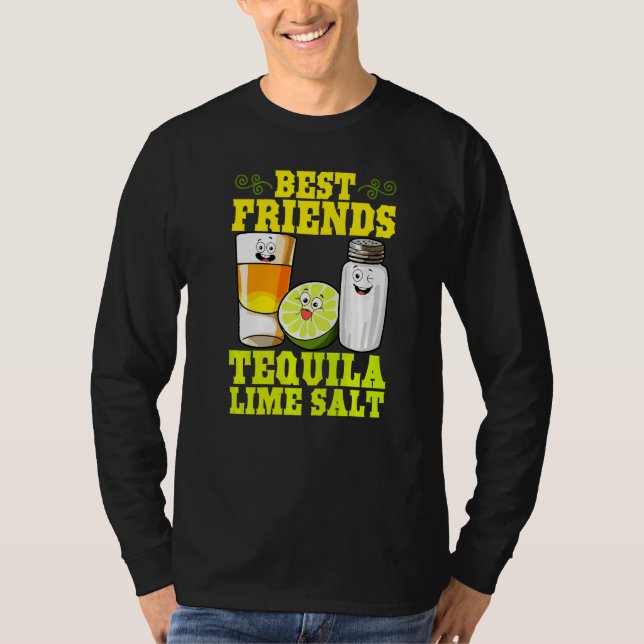 Camiseta Mejores Amigos Tequila Lima Sal Bebida Mexicana Ci (Anverso)