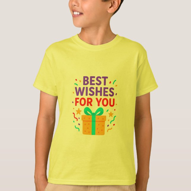 Camiseta Mejores deseos para los niños Cajón de regalo colo (Anverso)