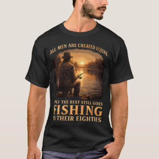 Camiseta Mejores Hombres Pescando En Ochenta 80S Pescador A