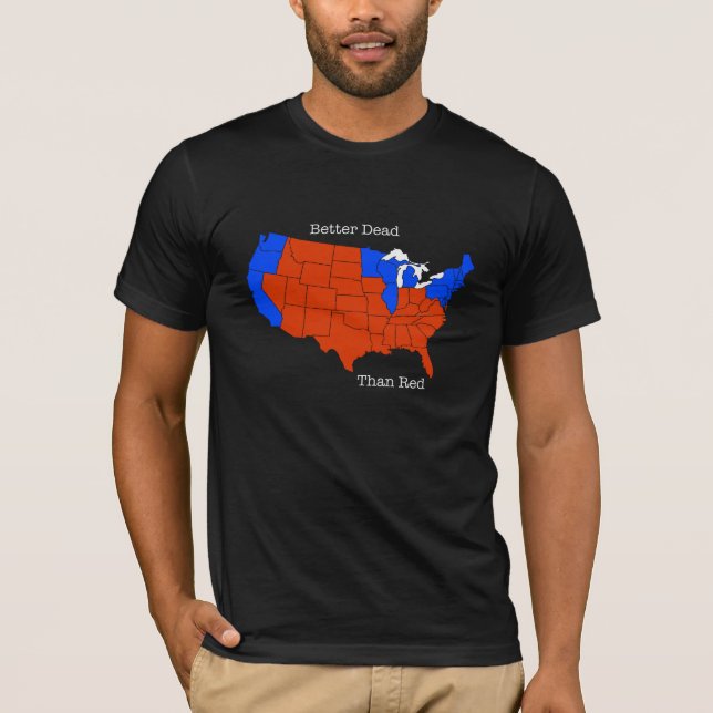 Camiseta Mejores muertos que rojo (Anverso)