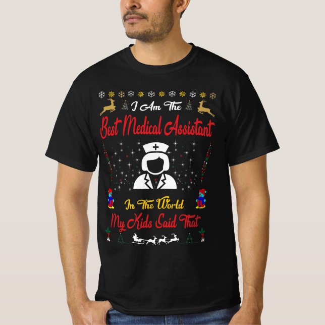 Camiseta Mejores Navidades de Auxiliar Médico (Anverso)