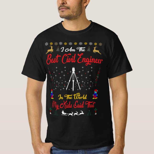 Camiseta Mejores Navidades de Ingeniería Civil (Anverso)