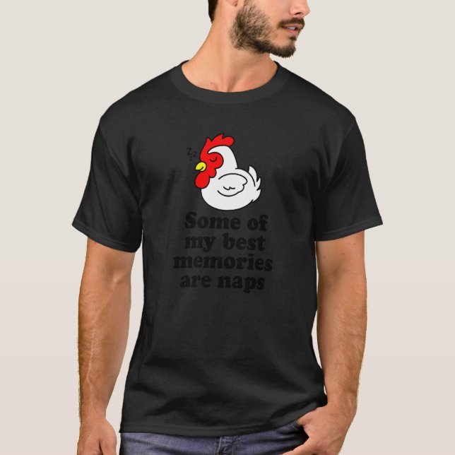 Camiseta Mejores Recuerdos Sueños Dulces Gallina Durmiendo  (Anverso)