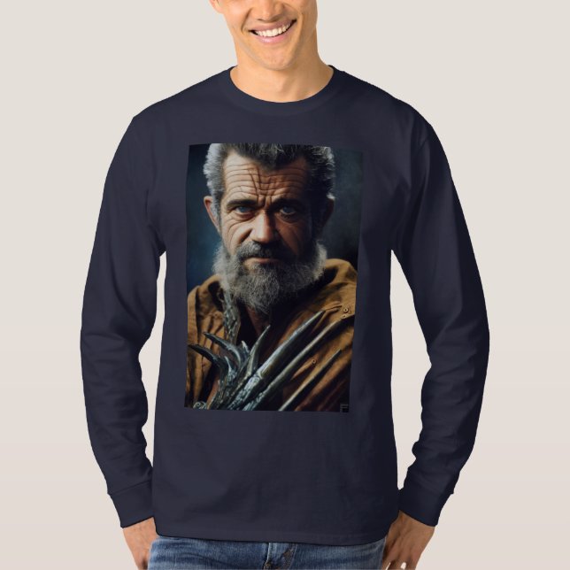Camiseta Mel gibson con un giger (Anverso)