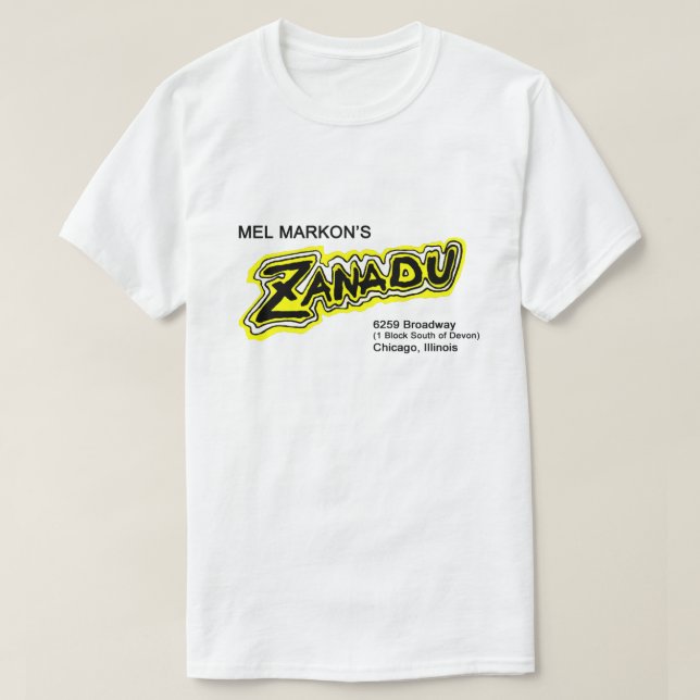 Camiseta Mel Markon's, Zanadu, Chicago, Illinois (Diseño del anverso)