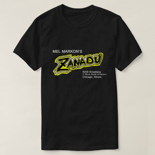 Camiseta Mel Markon's, Zanadu, Chicago, Illinois (Diseño del anverso)