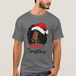 Camiseta Mel, Navidades de ropa de Papá Noel afroamericano