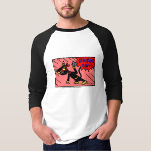 Camiseta Mel NINJA CAT Mens Raglan T-Shirt