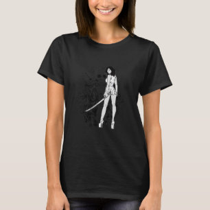 Camiseta Melán negro de Katana, traje de belleza oscuro, cr