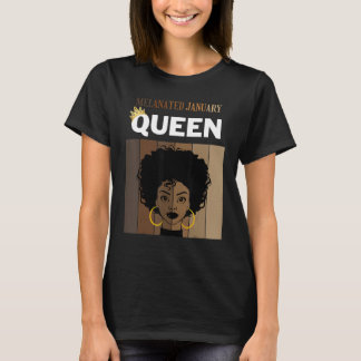 Camiseta Melanada Reina de Enero Afroamericana Bir