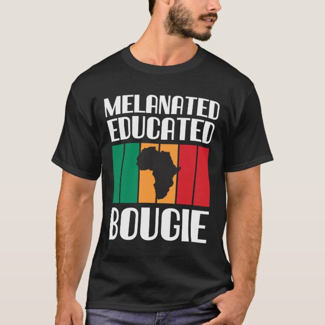 Camiseta Melanated educaba al chica del negro de la (Anverso)