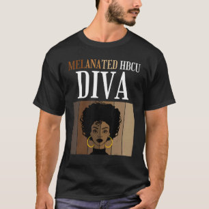 Camiseta Melanated HBCU Diva Historical Black Colleges Blac
