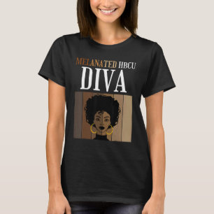 Camiseta Melanated HBCU Diva Historical Black Colleges Blac