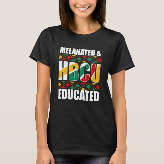 Camiseta Melanated HBCU Educated Historical Black College (Anverso)