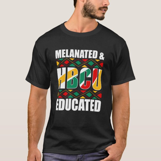Camiseta Melanated HBCU Educated Historical Black College (Anverso)