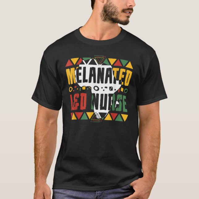 Camiseta Melanated L&D Nurse Black History Month Labor And  (Anverso)
