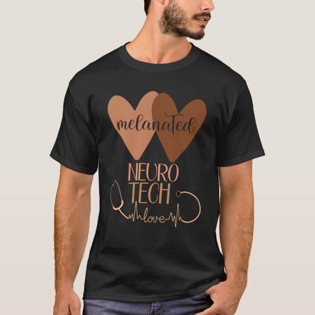 Camiseta Melanated Neuro Tech Black History Neurology Techn (Anverso)