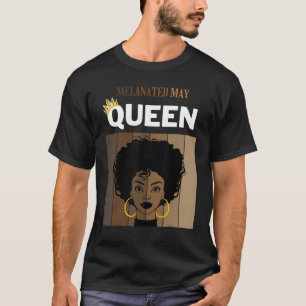 Camiseta Melancado de Mayo Reina mujer afroamericana Birthd