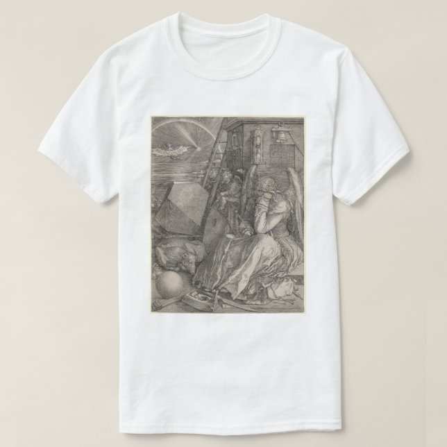 Camiseta Melancholia I, grabando por Albrecht Durer (Diseño del anverso)