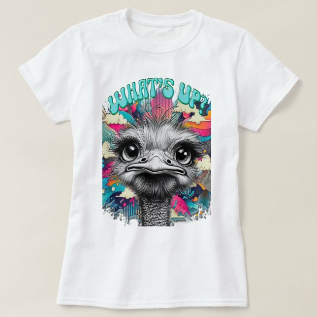 Camiseta Melancholy Rainbow Ostrich Women's Tee (Diseño del anverso)