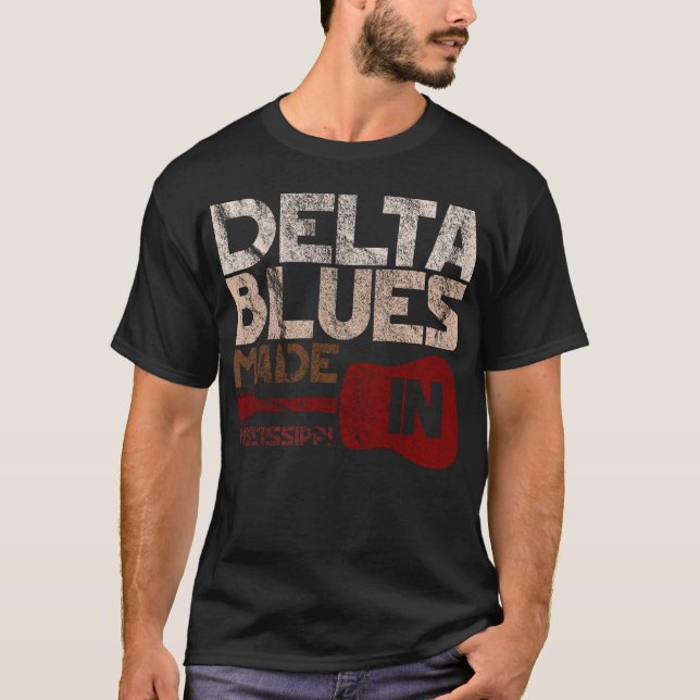 Camiseta Melancolía delta hecha en mississippi angustiada (Anverso)