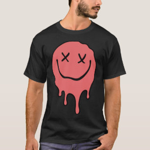 Camiseta Melancolía Sonrisa rosa Sonriente Fundido Face Cu