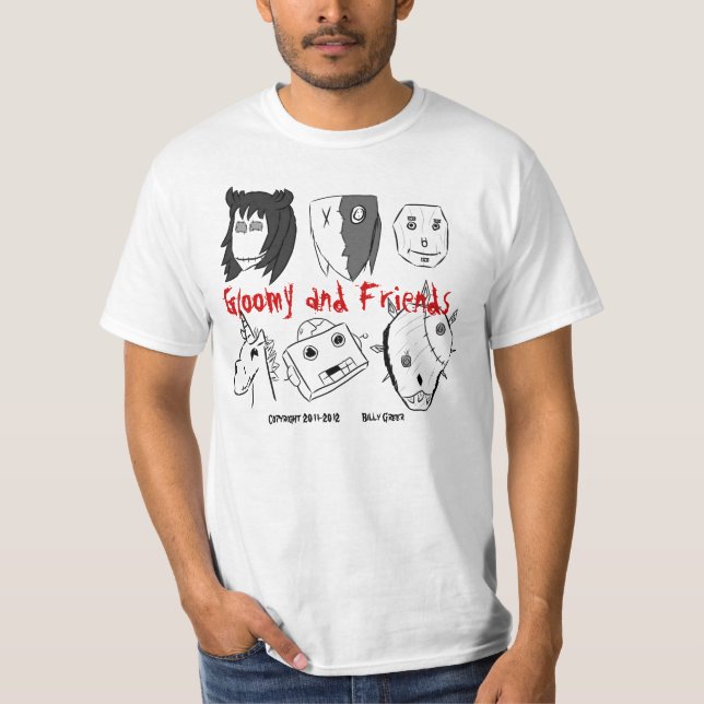 Camiseta melancólica y de los amigos (Anverso)