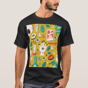 Camiseta Melange místico: elementos ocultos e inestables