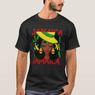 Camiseta Melani, Chica negro jamaiquino Afro Hair Vacay Sou