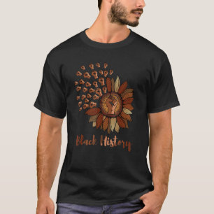 Camiseta Melanía de girasol Historia negra afroamericana M