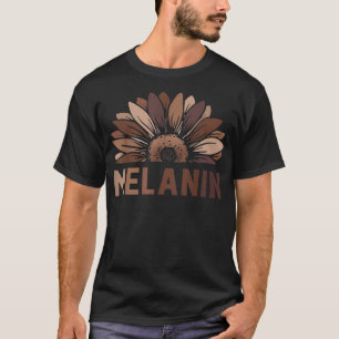 Camiseta Melanía de girasol Reina mujer afroamericana bla