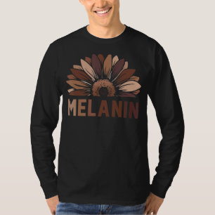 Camiseta Melanía de girasol Reina mujer afroamericana bla