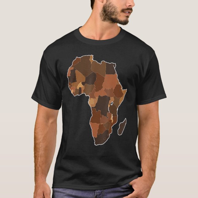Camiseta Melanin Africa Map African American Black History  (Anverso)