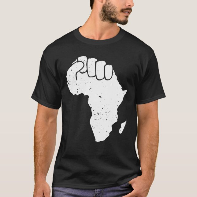 Camiseta Melanin Africa Map African American Black History (Anverso)