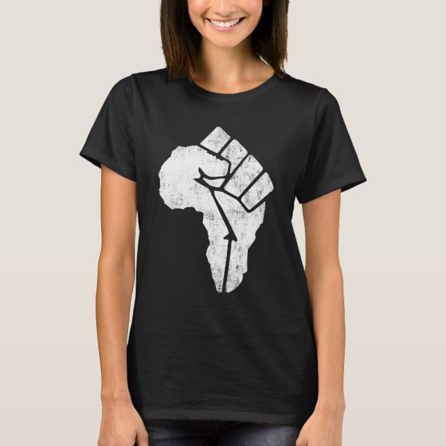 Camiseta Melanin Africa Map Black History Month African Ame (Anverso)