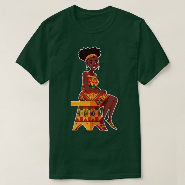 Camiseta Melanin African Chica (Diseño del anverso)