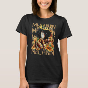Camiseta Melanin afro Cabello Natural Reina Cute Mamáes Chi